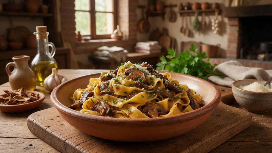 Pappardelle ao Molho de Funghi Porcini