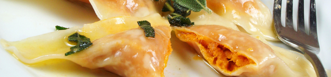Ravioli de Abóbora com Manteiga Espumosa