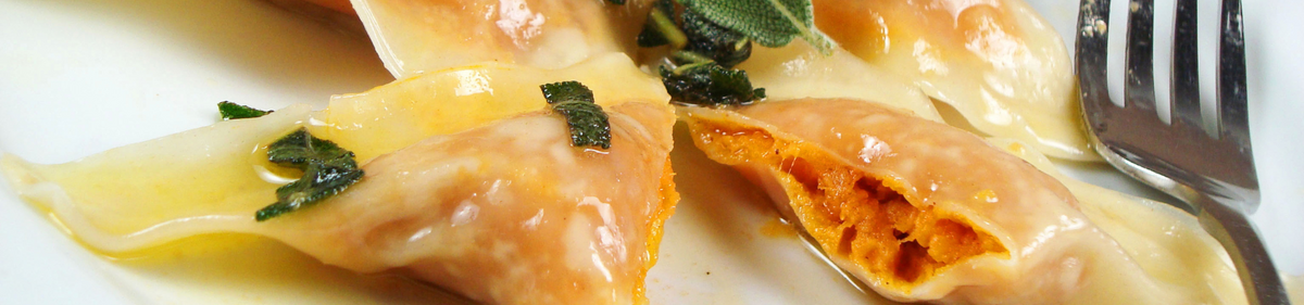 Ravioli de Abóbora com Manteiga Espumosa