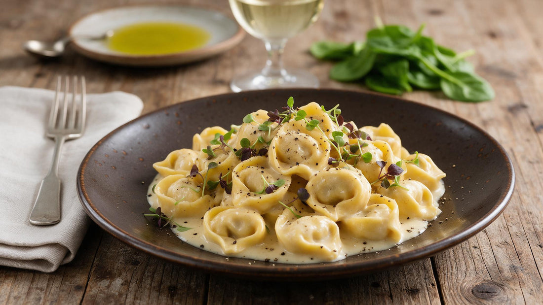 Tortellini de Carne ao Molho de Parmigiano